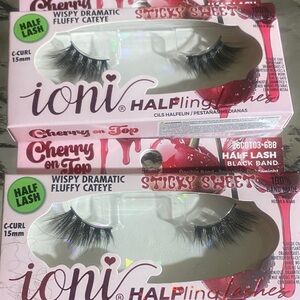 ioni Half Lashes - Wispy Dramatic Fluffy Cateye in Black